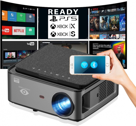 TV, Audio-Video & Foto - Proiector FH900 FullHD, Bluetooth, Difuzoare integrate, zoom digital, Seelumen - Amazon