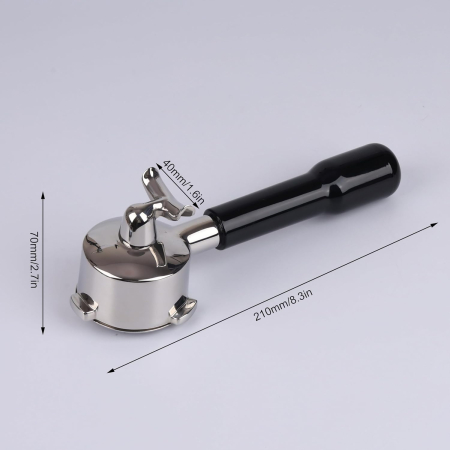 Portafiltru 54 mm evacuare dubla, capacitate 2 cesti, negru - GRAD A [1]
