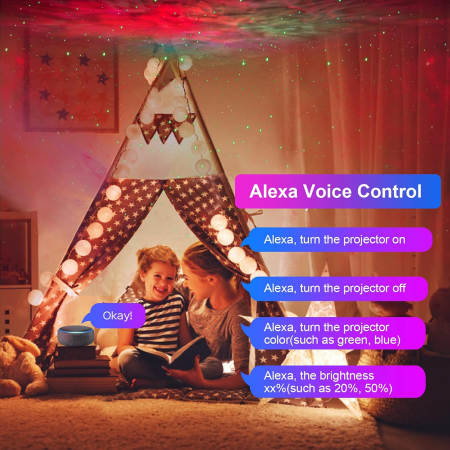 Proiector camera ,WiFi LED, aplicatie, compatibil Alexa  - GRAD A [3]
