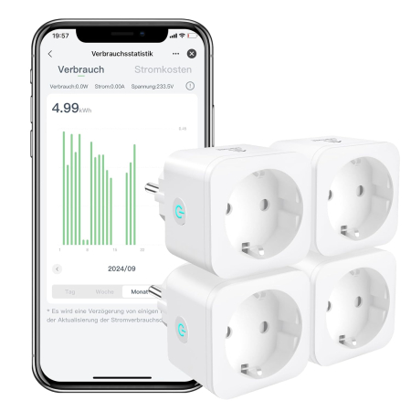 Smart Home - Set 4 prize inteligente, Wi-Fi, 16A, Tuya, Alexa, Google Home - GRAD A