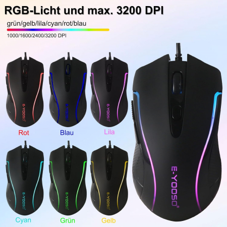 Set Gaming tastatura si Mouse (QWERTY) US lumini RGB Backlight , cu fir, suport incheietura, 104 taste  - GRAD A [1]