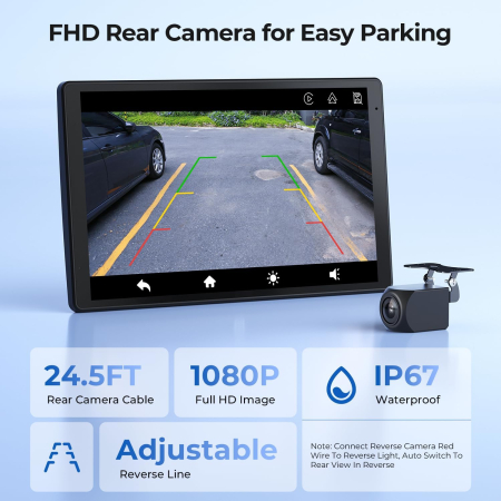 Tableta Auto Krunia 8'',Apple CarPlay si Android Auto, Ecran HD 1440x900, Camera de Vedere Spate HD, Bluetooth - GRAD A [3]