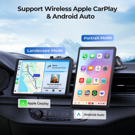 Tableta Auto Krunia 8'',Apple CarPlay si Android Auto, Ecran HD 1440x900, Camera de Vedere Spate HD, Bluetooth - GRAD A [1]