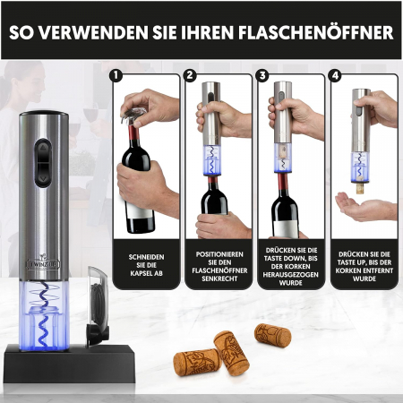 Tirbuson electric, accesoriu taiat folie, statie incarcare, cutie cadou, Twinz up-Amazon [3]