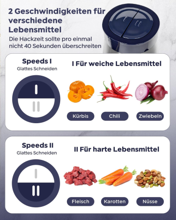 Tocator Electric 2L+1.8L, 600W 2 Viteze 2 Lame din Otel Inoxidabil, Sticla/Otel - GRAD A [3]