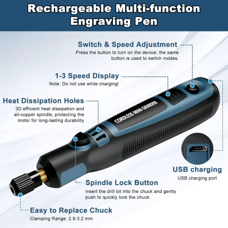 Unealta Rotativa Multi functionala, USB, 3.7 V - GRAD A [1]