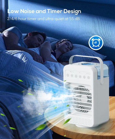 Ventilator cu racire cu apa, 4 viteze, oscilatie, LED - GRAD A [5]