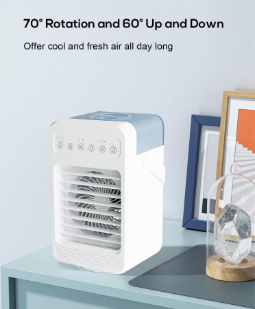Ventilator cu racire cu apa, 4 viteze, oscilatie, LED - GRAD A [3]