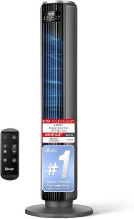 Ventilatoare - Ventilator Turn Levoit 92cm Silentios Oscilant Telecomanda 5 Viteze - GRAD A
