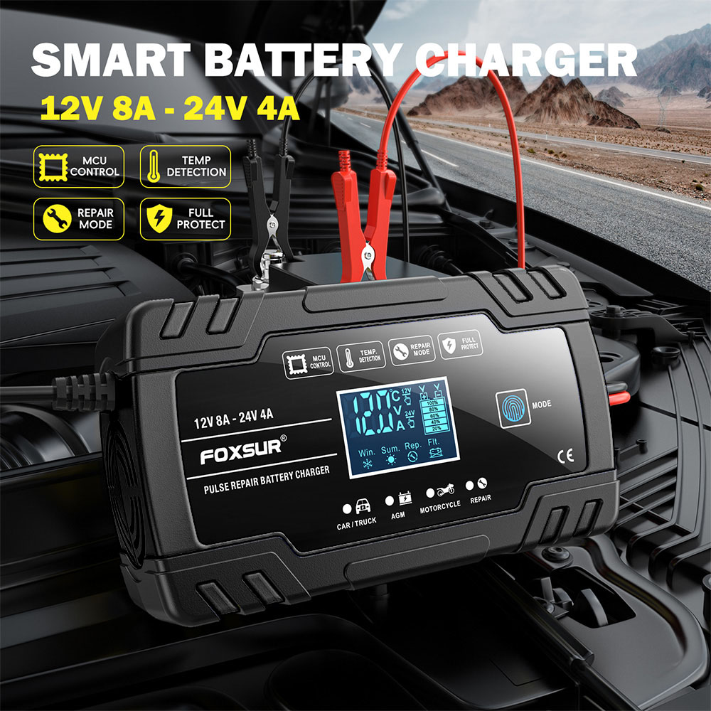 Redresor Auto Inteligent FOXSUR 12V 24V