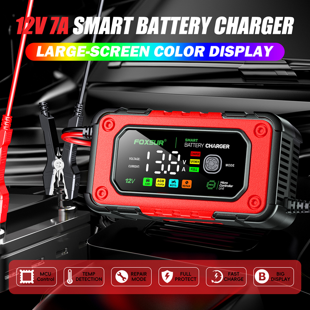 Incarcator Smart Foxsur 12V 7A