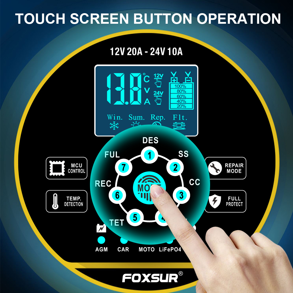 Redresor FOXSUR Touch Screen Operation