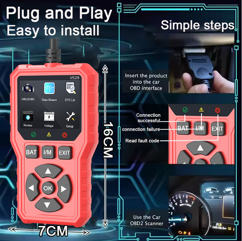 Design compact și funcții Plug and Play V529