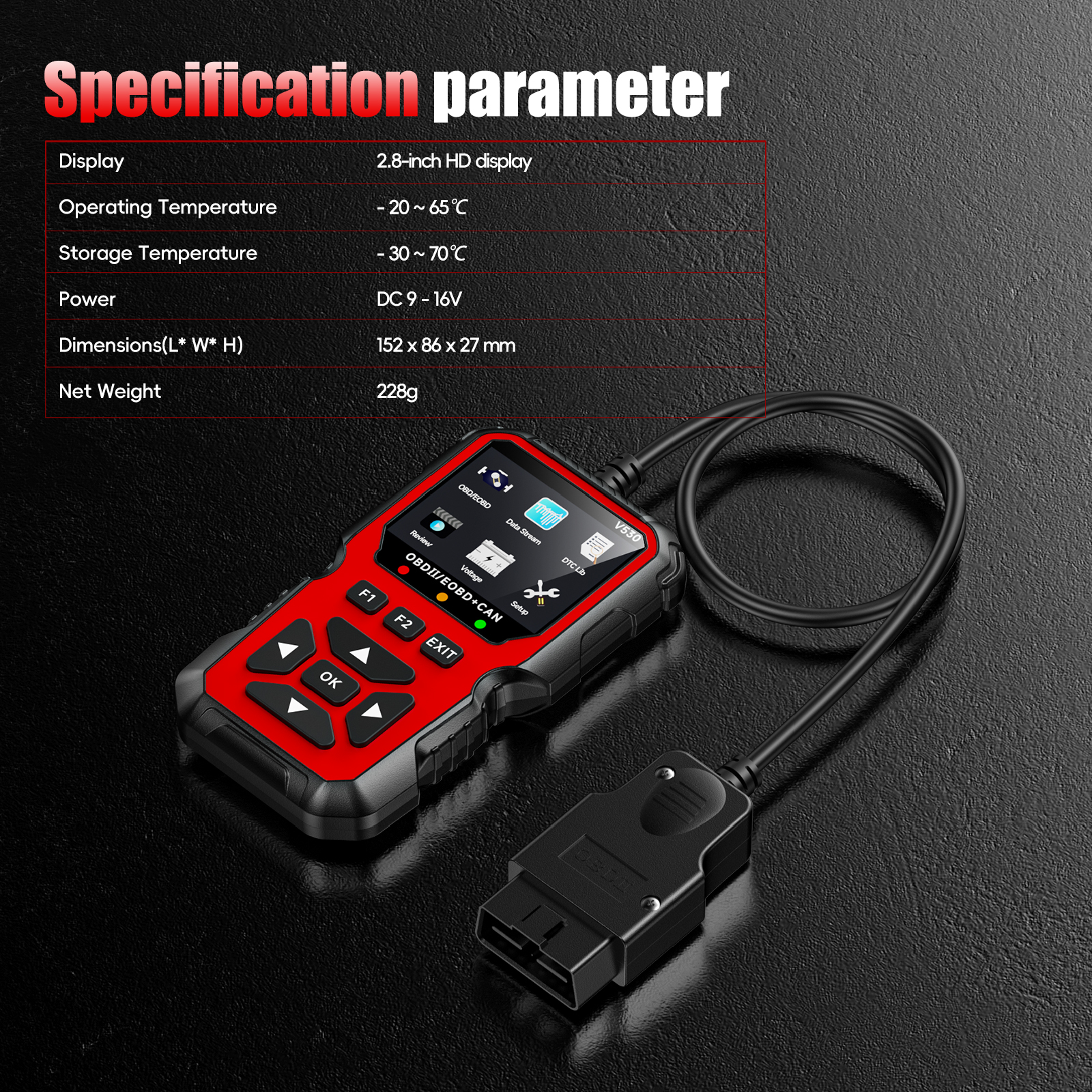 Dimensiuni si Specificatii V530