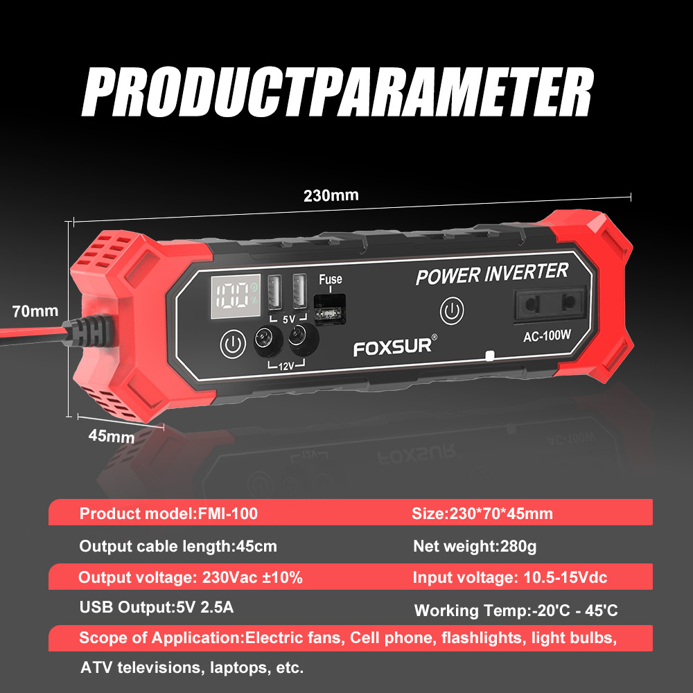 Dimensiuni si Specificatii FOXSUR FMI-100