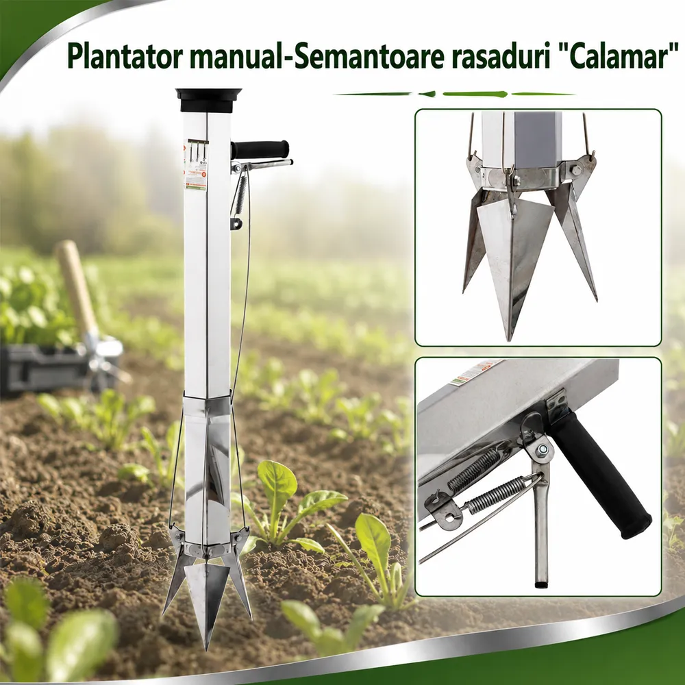 Plantator manual pentru răsaduri, adâncime 120 mm, lungime 880 mm, ''Calamar'' [4]