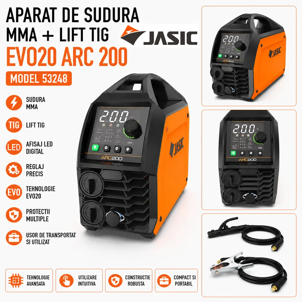 Aparat de sudură industrial MMA și TIG Lift 200A, funcție sinergică și protecție IP23S, EVO20 ARC 200 [4]
