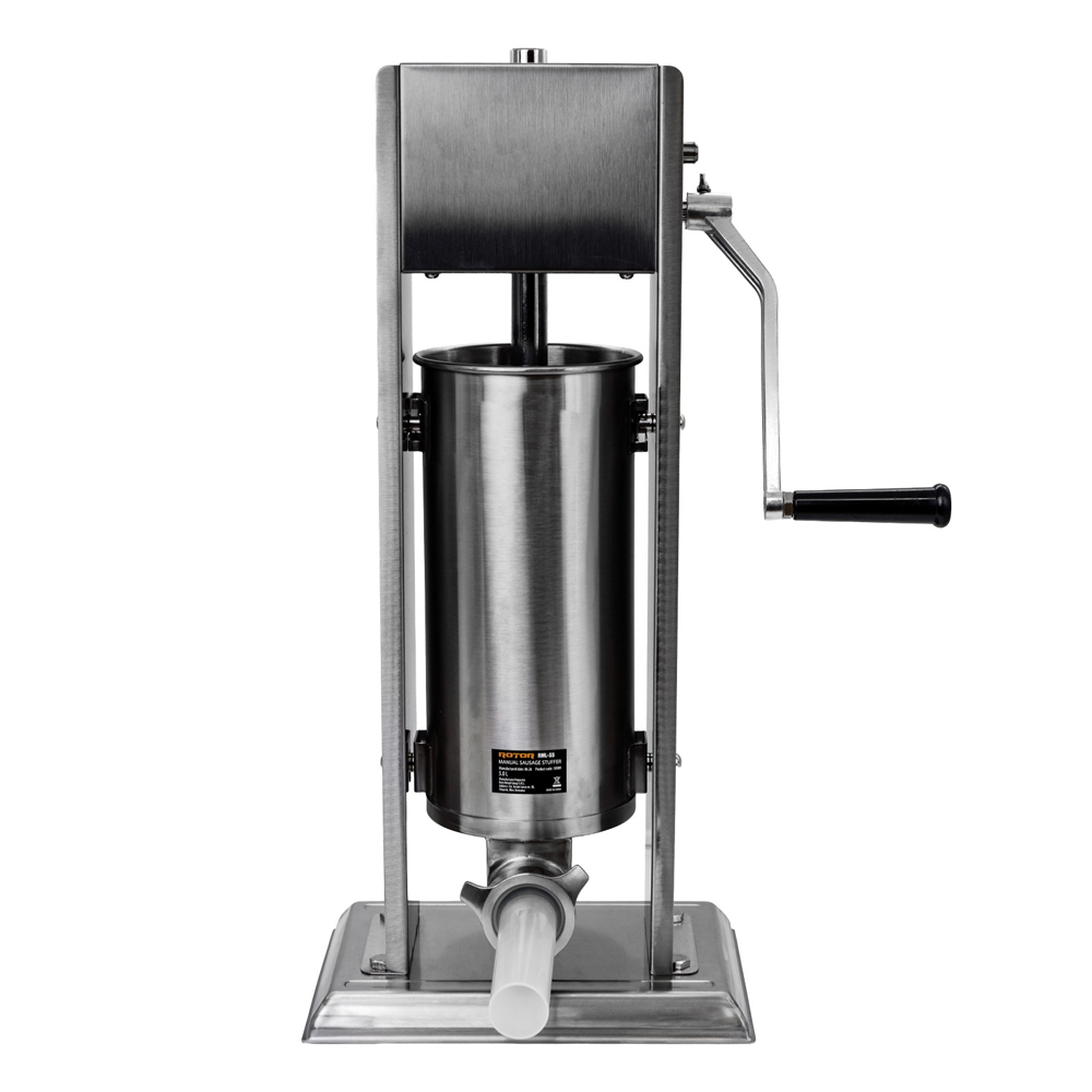 Aparat mecanic de făcut cârnați 5 L, vertical, inox alimentar, cuvă basculantă, 6 pâlnii, RML-S5 [2]