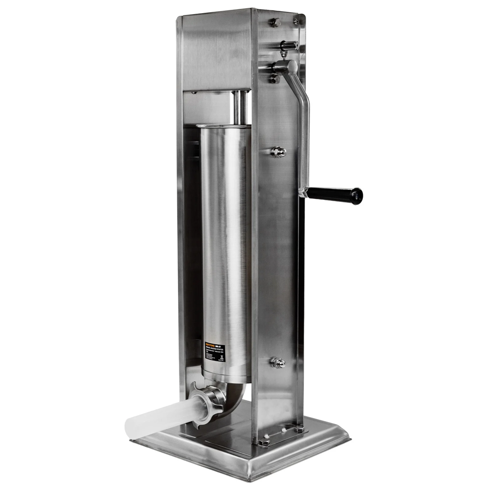 Aparat mecanic de făcut cârnați 7 L, vertical, inox alimentar, cuvă basculantă, 6 pâlnii, RML-S7 [2]