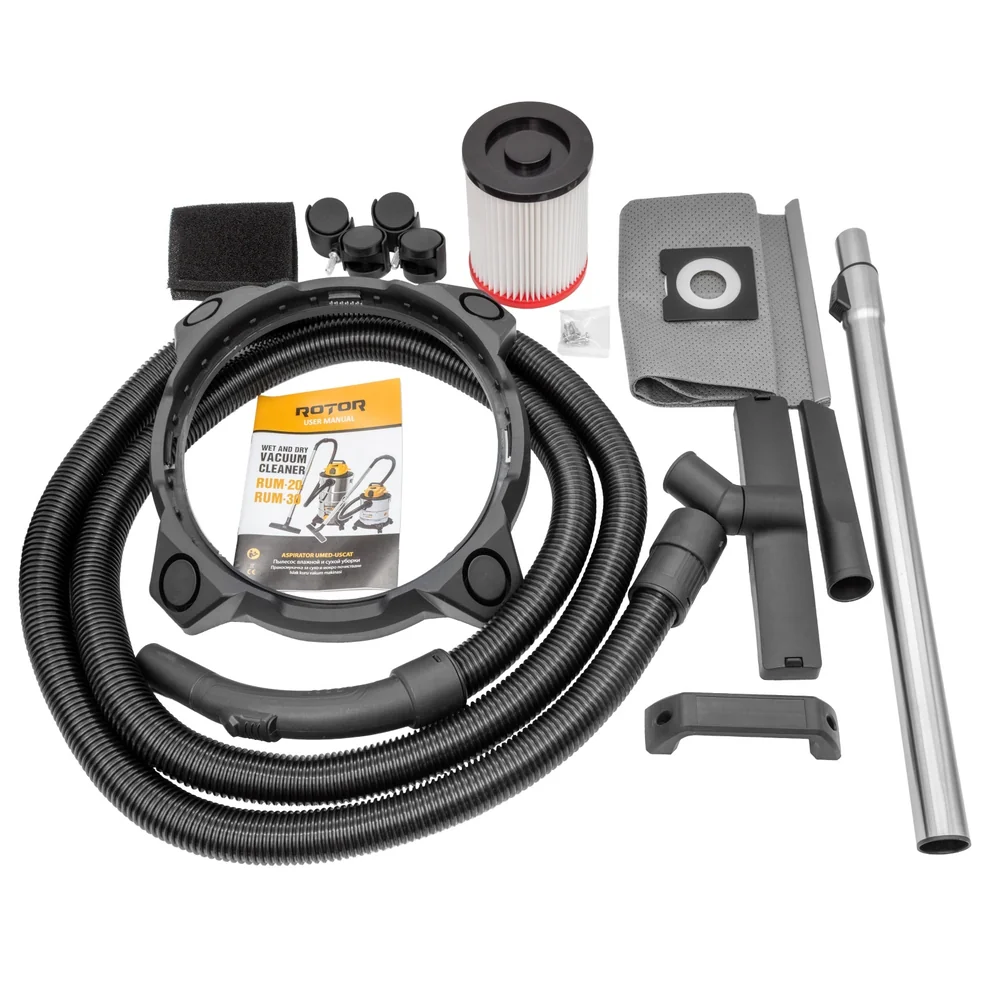 Aspirator umed-uscat 1400W, 30 L, 21 kPa, filtru HEPA, funcție suflare, RUM-30 [4]