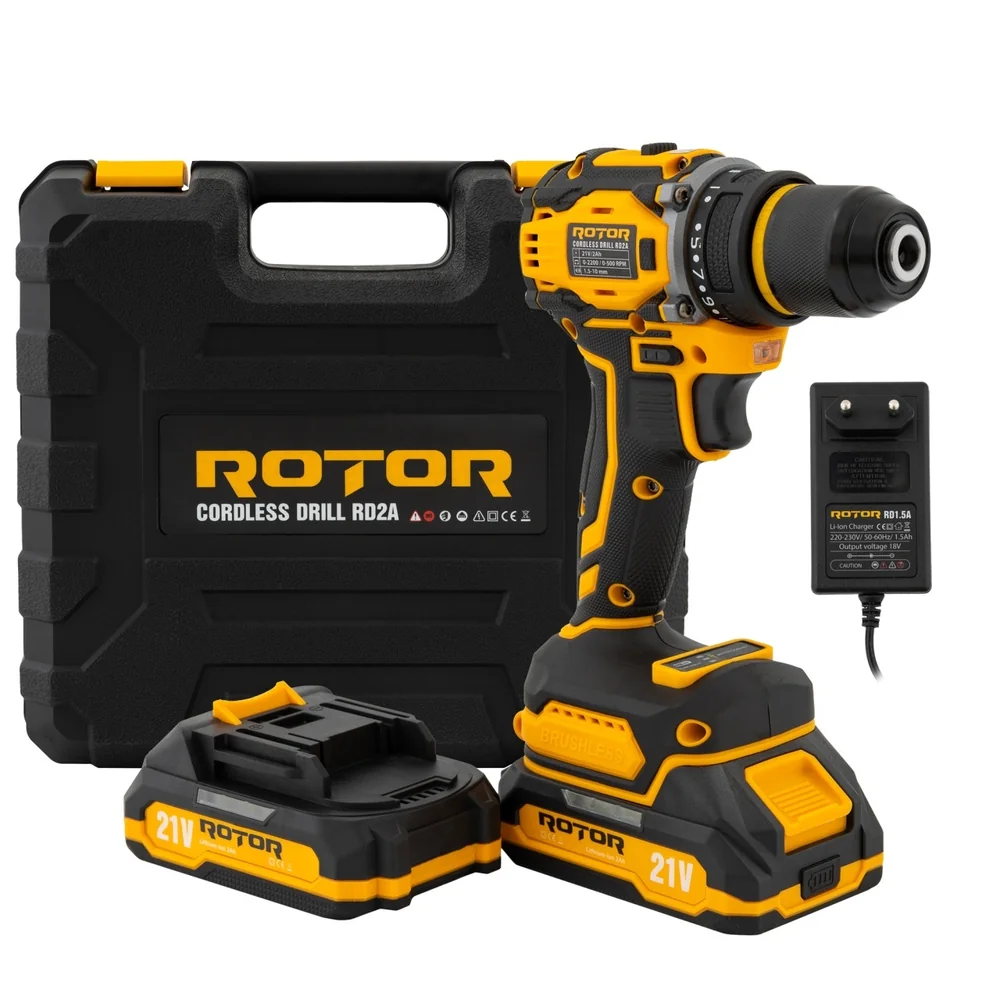 Autofiletantă pe acumulator 21V 2Ah, 2 viteze, 2200 rpm, mandrină 10 mm, 2 acumulatori, RD2A [2]