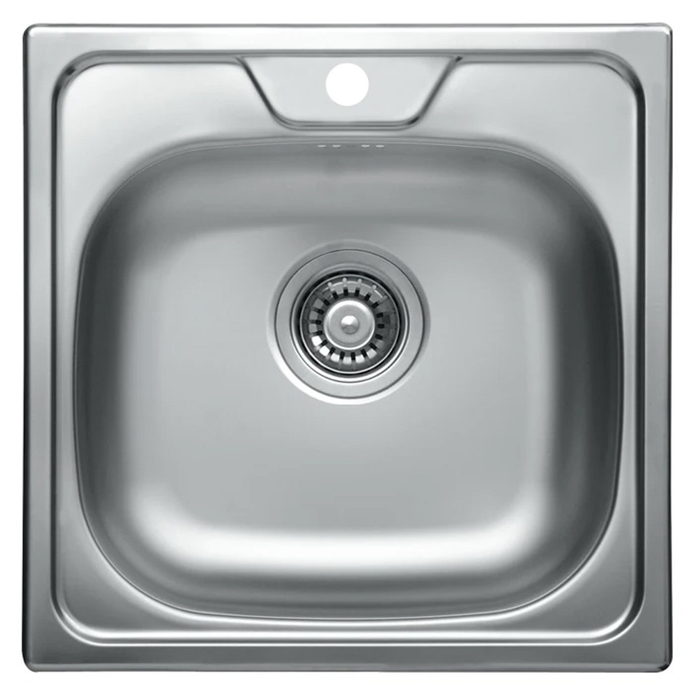 Chiuvetă de bucătărie pătrată din inox AISI 304, 50 x 50 x 17 cm, finisaj lucios, PS500 (5 ANI GARANȚIE) [2]