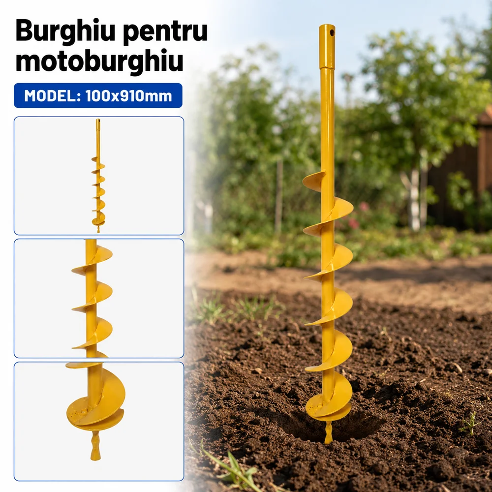 Burghiu pentru motoburghiu 100 x 910 mm, pentru forat pământ [2]