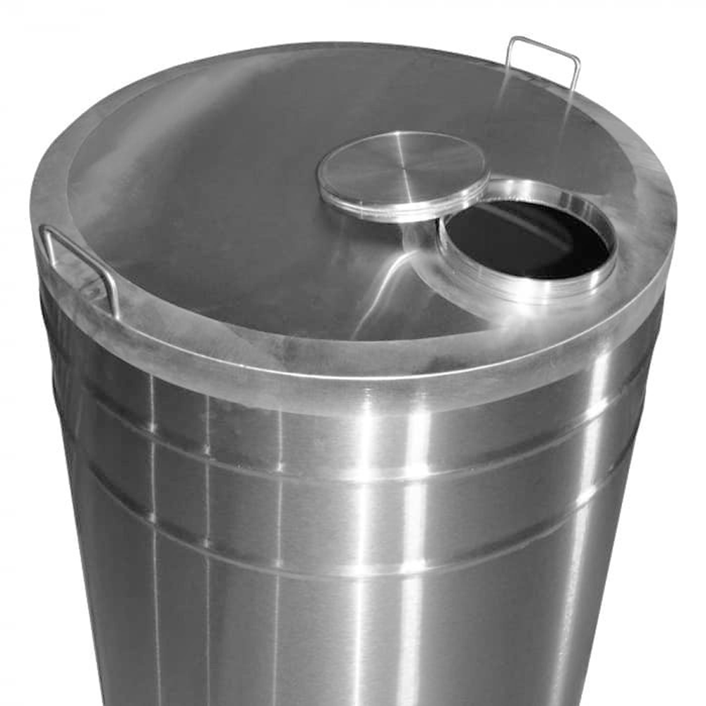 Butoi pentru vin din inox AISI 304, 105 L, robinet 1/2", capac cu filet [4]