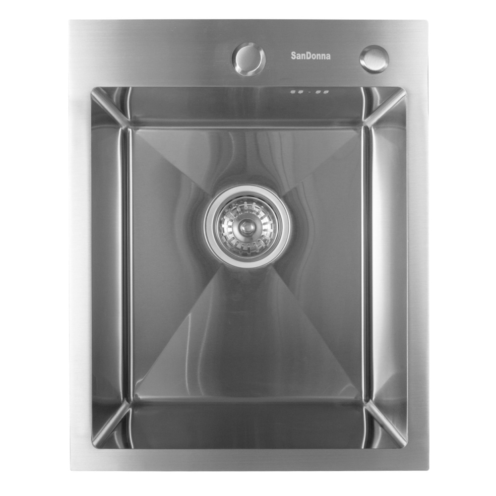 Chiuvetă de bucătărie handmade din inox AISI 304, 400 x 500 x 230 mm, cu tăviță, dozator și grătar, HD4050 (5 ANI GARANȚIE) [3]