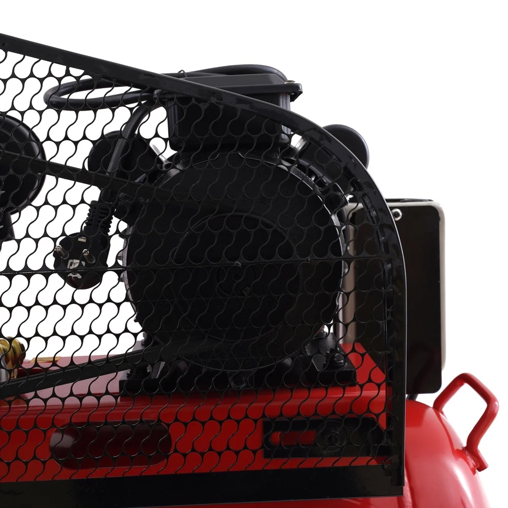 SET: Compresor aer 100 L, 4 CP, 8 bar, debit 0,5 m³/min + Furtun pneumatic spiralat 15 m, 5 × 8 mm [7]