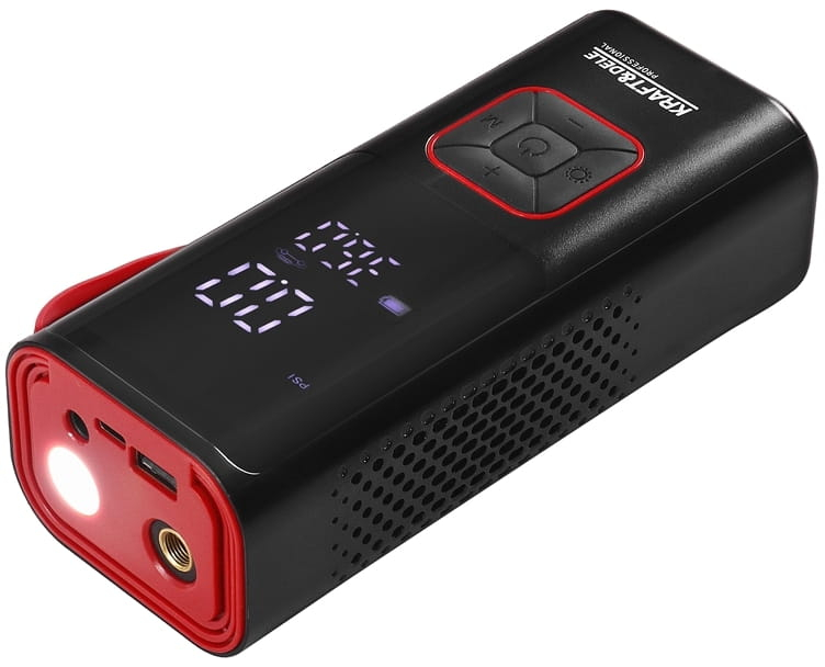 Compresor Portabil cu Acumulator 7800mAh, 85W, Presiune 10 Bari, Funcție Powerbank și Lanternă LED [2]
