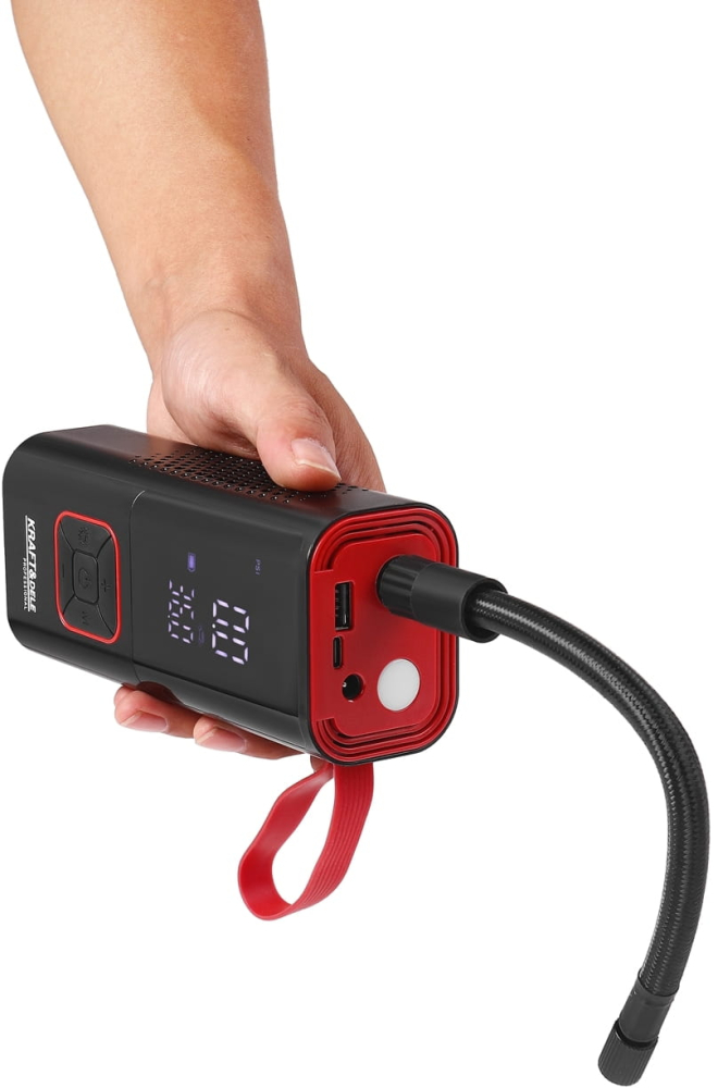 Compresor Portabil cu Acumulator 7800mAh, 85W, Presiune 10 Bari, Funcție Powerbank și Lanternă LED [8]
