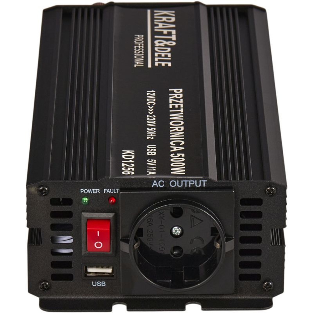 Convertor de tensiune 12V la 230V, 500 W continuu, 1000 W vârf, sinus pur, USB, KD1256 [4]