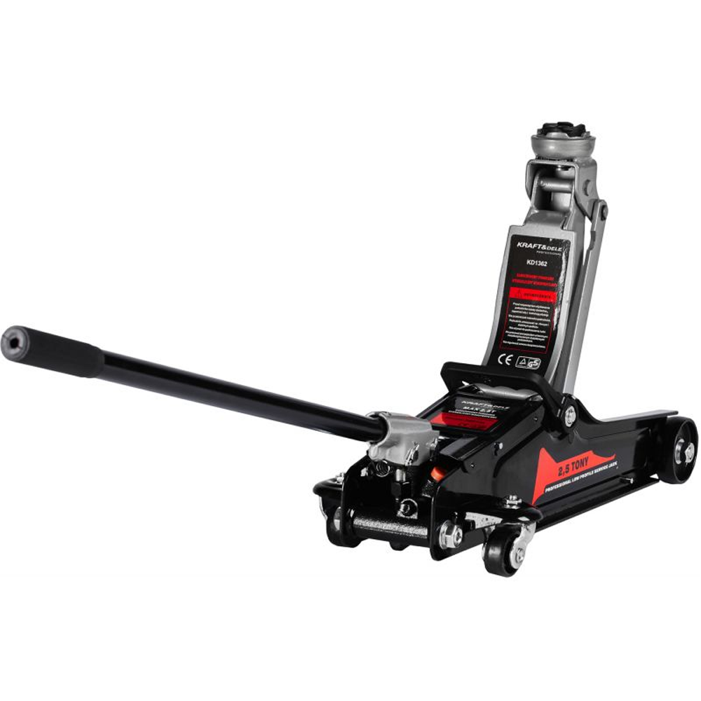 Cric hidraulic compact 2,5 t, profil redus, ridicare 90–340 mm, KD1362 [4]