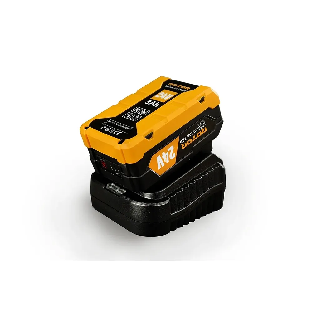Drujbă pe acumulator 24V 3Ah, lamă 30 cm, 18 m/s, 6500 rpm, cu acumulator și încărcător, RBS1201 [2]