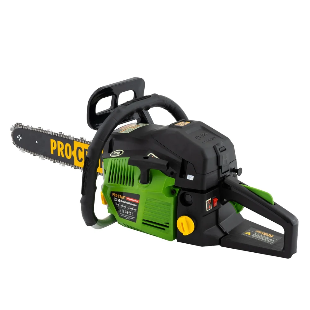 Drujbă pe benzină 52 cc, lamă 40 cm, 8000 RPM, lanț 0.325", 64 pinteni, GS-50 [3]