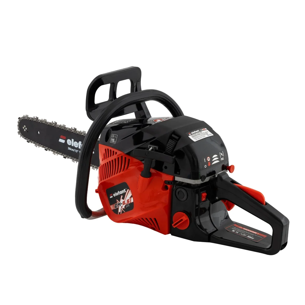 Drujbă pe benzină 5,5 CP, 52 CC, 10000 RPM, 2 lame 38/45 cm + 2 lanțuri, EM-5.5 [4]