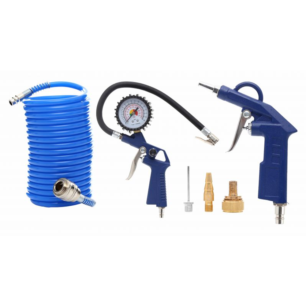Kit 6 Accesorii Compresor, 1-16 Bar, Furtun Presiune 5m, Pistol de umflat roti [2]