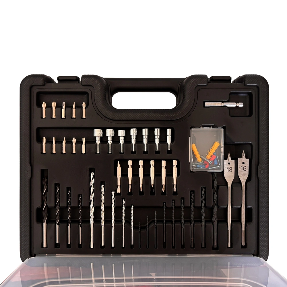 Mașină de găurit și înșurubat cu acumulator 21V, 50 Nm, mandrină 13 mm, 2 baterii + 46 accesorii, BS6018 [5]