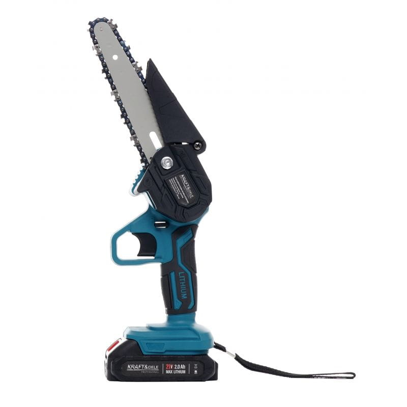 Mini Drujbă Electrică cu 2 Acumulatori 21V, Lamă 6 Inch (15 cm) și Valiză Transport [7]