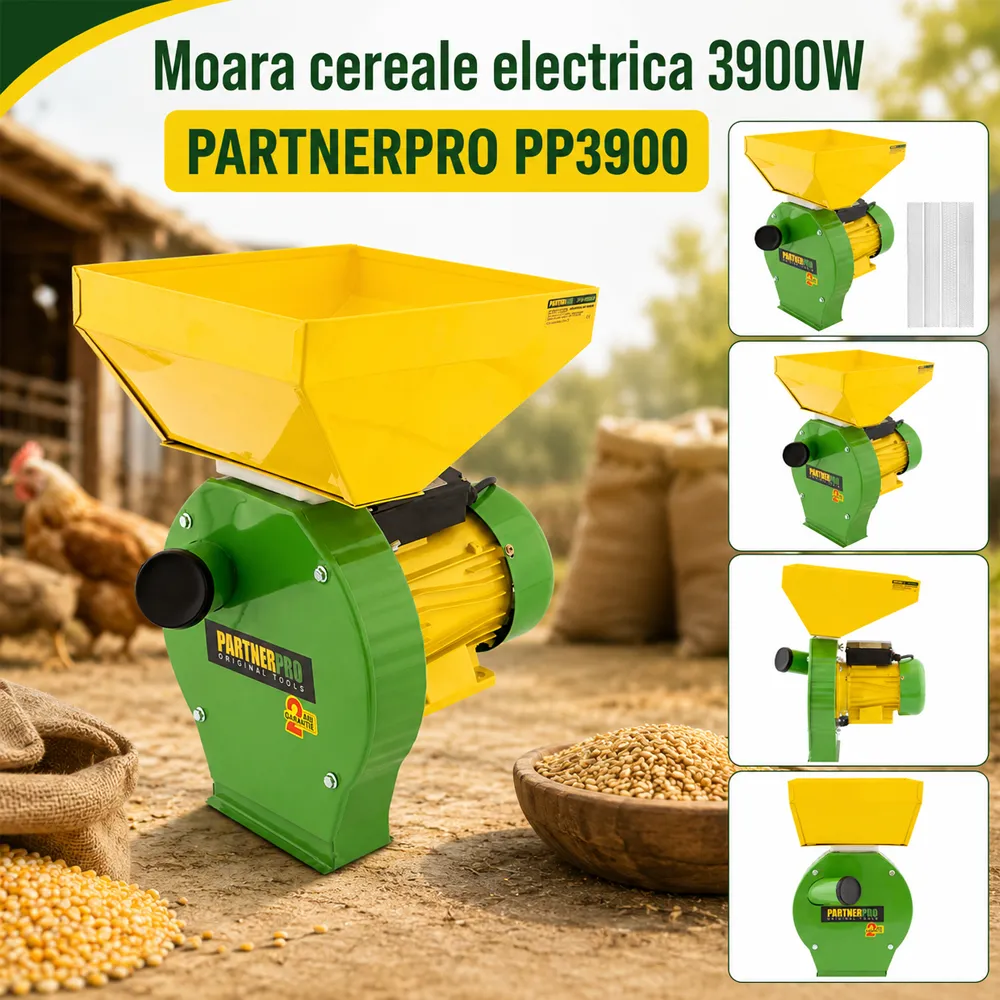 Moară electrică pentru cereale și porumb 3900W, 240 kg/h, 2850 rot/min, PP3900 [5]