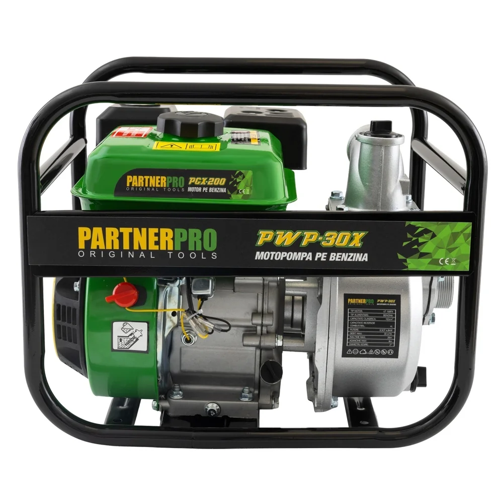 Motopompă pe benzină 2", motor 4T, 6,5 HP, debit 30 m³/h, refulare 26 m, PWP30X [2]