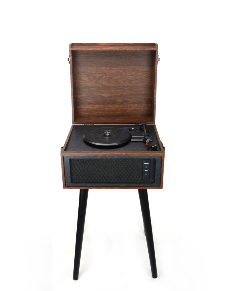 Pick-up Retro cu Picioare din Lemn, Bluetooth Dual IN/OUT, USB, Card SD și Difuzoare Integrate [3]