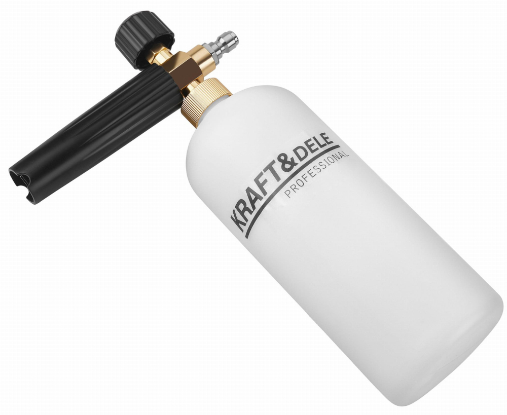 Pistol de Spumare Profesional pentru Spălare Auto, Recipient 1L, Set 7 Duze Interschimbabile și Reglaj Densitate [5]
