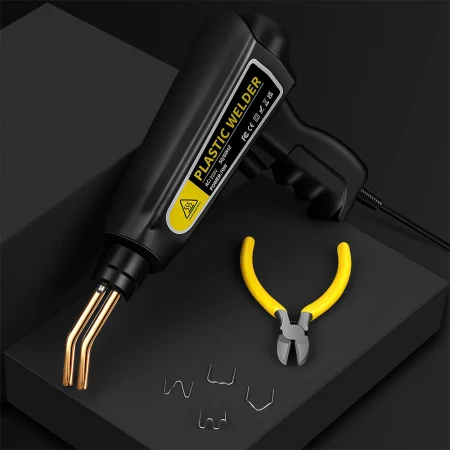 Pistol pentru lipit si sudat plastic,cu capse metal, putere 70W, cu 4 tipuri de capse, negru [2]