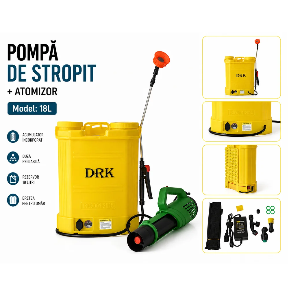 SET: Pompă de stropit electrică 18L + Atomizor electric portabil [5]