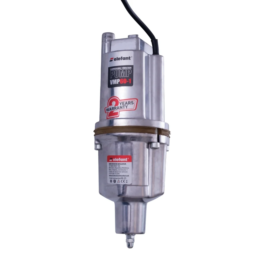 Pompă submersibilă cu vibrații 280W, debit 18 l/min, refulare 70 m, racord 1/2", VMP60-1 [2]