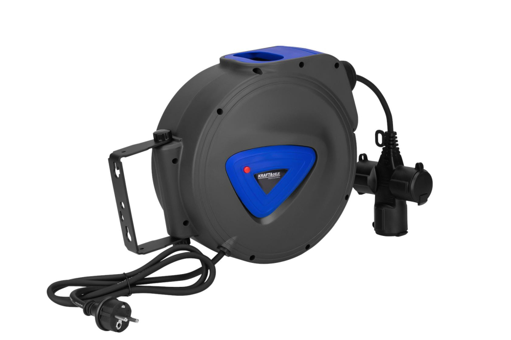 Prelungitor electric cu tambur, 10 m, cablu 3x1.5 mm, priză cu protecție copii, montare pe perete [3]
