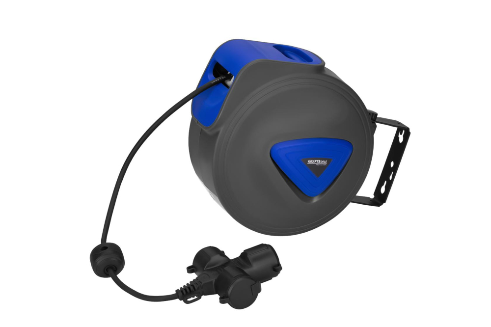 Prelungitor electric cu tambur 20 m, cablu 3x1.5 mm, priză cu protecție copii, montare pe perete [5]