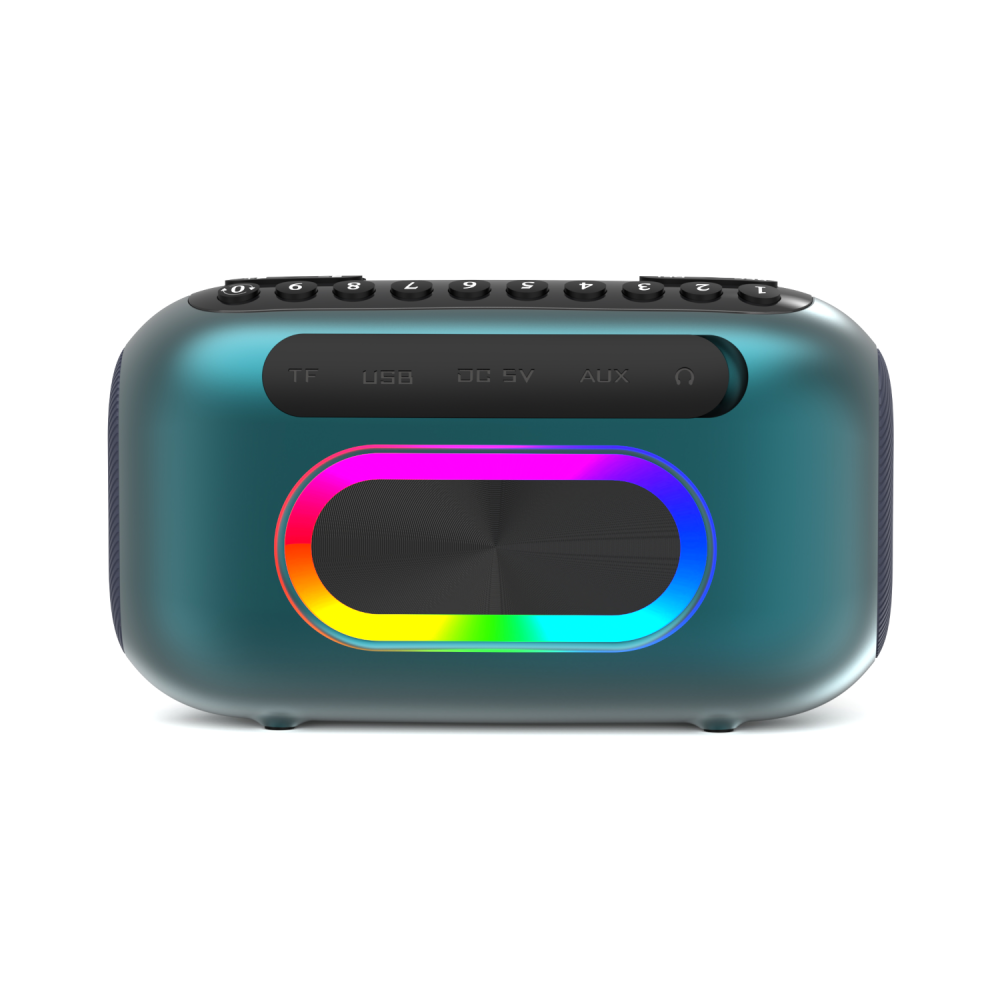 Boxă Portabilă cu Radio FM PLL, Bluetooth, Lumini RGB, USB și Slot Card TF [2]
